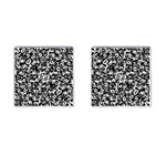 Black And White Abstract Texture Cufflinks (Square) Front(Pair)