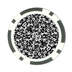 Black And White Abstract Texture Poker Chip Card Guard (10 Pack) by dflcprints