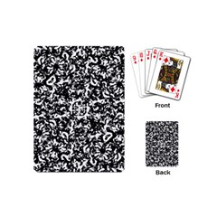 Black And White Abstract Texture Playing Cards (mini)  by dflcprints