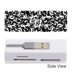 Black And White Abstract Texture Memory Card Reader (stick)  by dflcprints