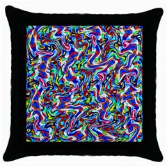 Pattern-10 Throw Pillow Case (black)