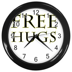 Freehugs Wall Clocks (black) by cypryanus