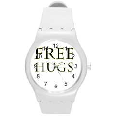 Freehugs Round Plastic Sport Watch (m)