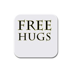 Freehugs Rubber Square Coaster (4 Pack)  by cypryanus