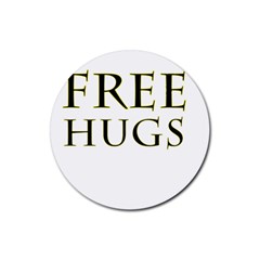 Freehugs Rubber Round Coaster (4 Pack) 