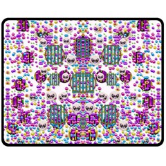 Alien Sweet As Candy Fleece Blanket (medium)  by pepitasart