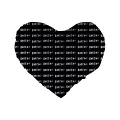 Bored Comic Style Word Pattern Standard 16  Premium Flano Heart Shape Cushions by dflcprints