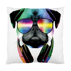 Dj Pug Cool Dog Standard Cushion Case (one Side) by alexamerch