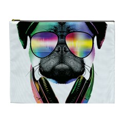 Dj Pug Cool Dog Cosmetic Bag (xl) by alexamerch