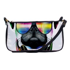 Dj Pug Cool Dog Shoulder Clutch Bags by alexamerch
