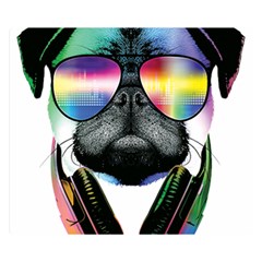 Dj Pug Cool Dog Double Sided Flano Blanket (small)  by alexamerch