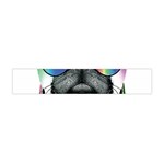 Dj Pug Cool Dog Flano Scarf (Mini) Front