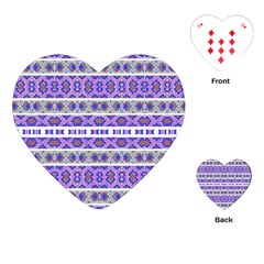 Vintage Striped Ornate Pattern Playing Cards (heart)  by dflcprints