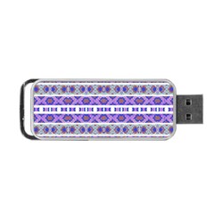 Vintage Striped Ornate Pattern Portable Usb Flash (one Side) by dflcprints