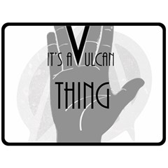 It s A Vulcan Thing Fleece Blanket (large)  by Howtobead