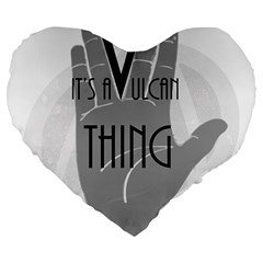 It s A Vulcan Thing Large 19  Premium Heart Shape Cushions by Howtobead