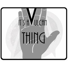 It s A Vulcan Thing Double Sided Fleece Blanket (medium)  by Howtobead