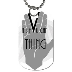 Vulcan Thing Dog Tag (two Sides) by Howtobead