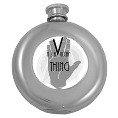 Vulcan Thing Round Hip Flask (5 Oz) by Howtobead