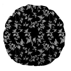 Dark Orquideas Floral Pattern Print Large 18  Premium Round Cushions by dflcprints