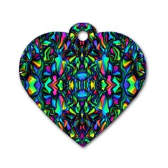 Pattern-14 Dog Tag Heart (two Sides) by ArtworkByPatrick