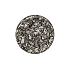 Black And White Leaves Pattern Hat Clip Ball Marker (4 Pack) by dflcprints