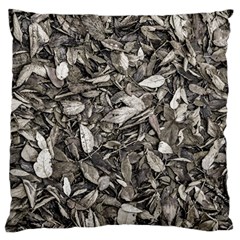 Black And White Leaves Pattern Standard Flano Cushion Case (one Side) by dflcprints