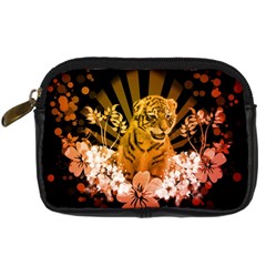 Cute Little Tiger With Flowers Digital Camera Cases by FantasyWorld7