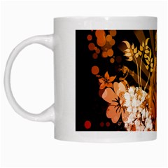 Cute Little Tiger With Flowers White Mugs by FantasyWorld7