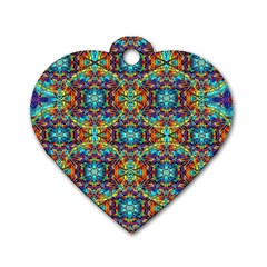 Pattern-16 Dog Tag Heart (one Side) by ArtworkByPatrick