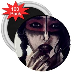 Femininely Badass 3  Magnets (100 Pack)