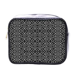 Black And White Tribal Print Mini Toiletries Bags by dflcprints