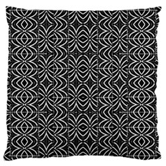 Black And White Tribal Print Large Cushion Case (two Sides) by dflcprints