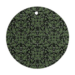 Camouflage Ornate Pattern Round Ornament (two Sides) by dflcprints