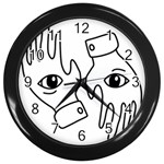 Hands Wall Clocks (Black) Front