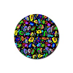 ARTWORK BY PATRICK-Pattern-30 Rubber Round Coaster (4 pack) 