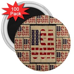 Usa 3  Magnets (100 Pack) by ArtworkByPatrick