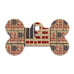 Usa Dog Tag Bone (two Sides) by ArtworkByPatrick