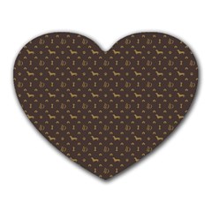 Louis Dachshund  Luxury Dog Attire Heart Mousepads