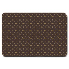 Louis Dachshund  Luxury Dog Attire Large Doormat 