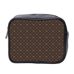 Louis Dachshund  Luxury Dog Attire Mini Toiletries Bag 2-side