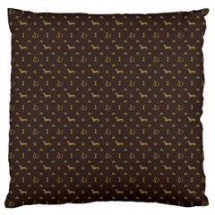 Louis Dachshund  Luxury Dog Attire Large Cushion Case (one Side) by PodArtist