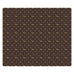 Louis Dachshund  Luxury Dog Attire Double Sided Flano Blanket (small) 