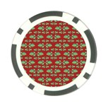 Tropical Stylized Floral Pattern Poker Chip Card Guard (10 pack) Back