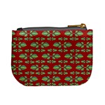 Tropical Stylized Floral Pattern Mini Coin Purses Back