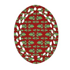 Tropical Stylized Floral Pattern Ornament (oval Filigree) by dflcprints