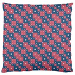 Squares And Circles Motif Geometric Pattern Large Cushion Case (Two Sides) Back