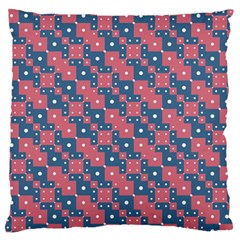 Squares And Circles Motif Geometric Pattern Large Flano Cushion Case (one Side) by dflcprints