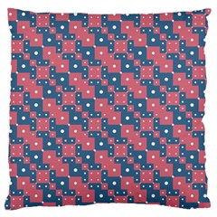 Squares And Circles Motif Geometric Pattern Large Flano Cushion Case (two Sides) by dflcprints