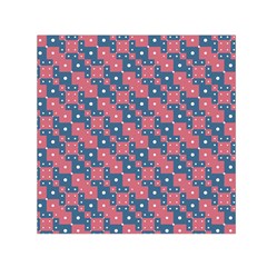 Squares And Circles Motif Geometric Pattern Small Satin Scarf (square) by dflcprints